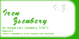 iren zsembery business card